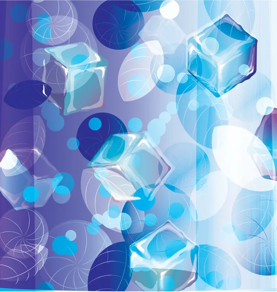 Fond bleu vectoriel avec menthe — Image vectorielle