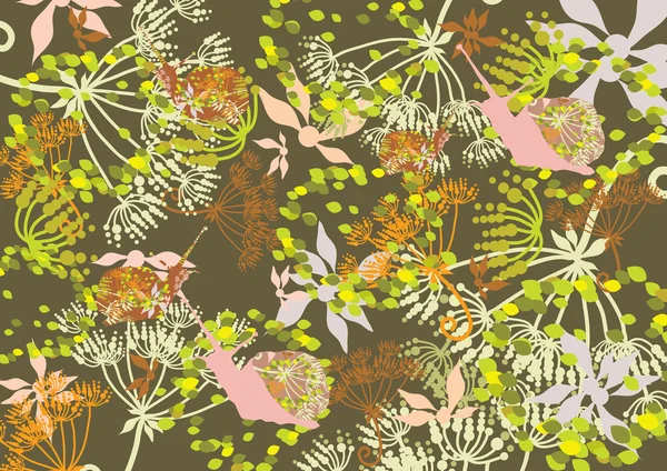 Color fondo floral — Archivo Imágenes Vectoriales