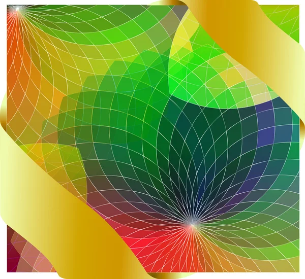 Fond abstrait lumineux avec ruban — Image vectorielle