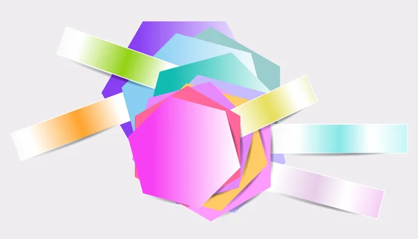 Autocollant multicolore, étiquette, élément de design — Image vectorielle