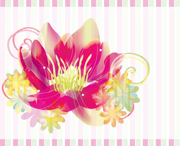 明るい花の背景 — ストックベクタ