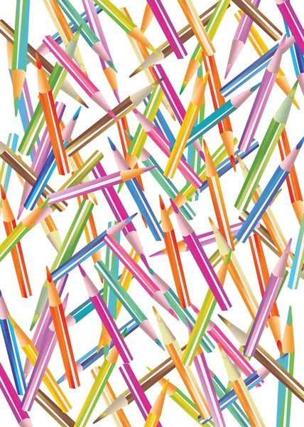 Arka plan ile renkli kalemler — Stok Vektör