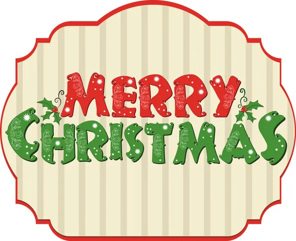 Karácsonyi üdvözlőlap, boldog karácsonyt illusztráció — Stock Vector