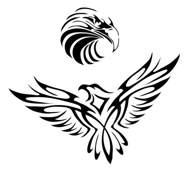Tattoo of an eagle clipart