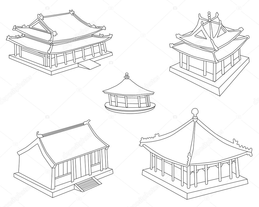 Collection of the Chinese houses