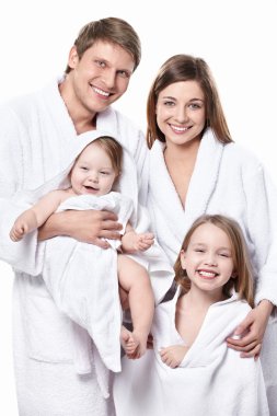 Happy family isolated clipart