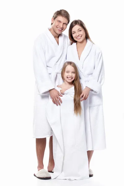Family in robes — Stock Photo, Image