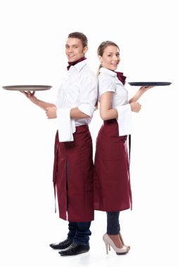 Two waiters clipart