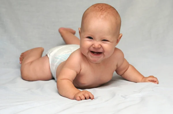 Χαριτωμένο μωρό χαμογελαστά — Φωτογραφία Αρχείου