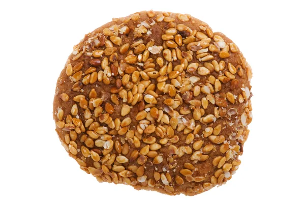 Soubory cookie s Sezamová semínka makra — Stock fotografie