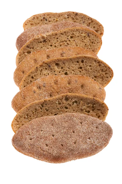 Pan marrón sobre blanco — Foto de Stock