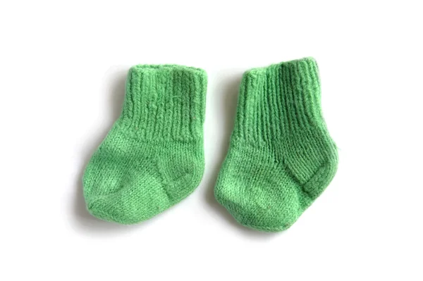 Παιδιά πλεκτά κάλτσες — Φωτογραφία Αρχείου