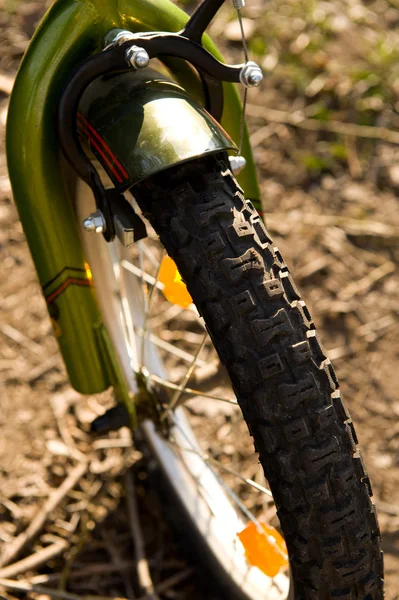 Kerékpár kerék közelről — Stock Fotó