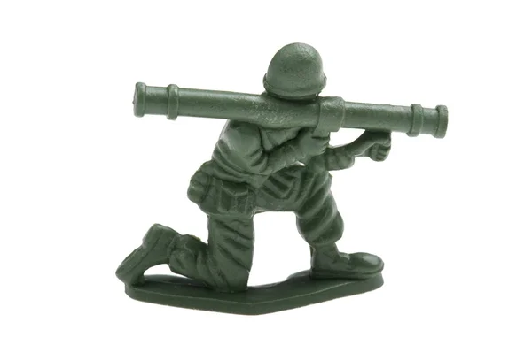 Plastová hračka vojáci makro — Stock fotografie