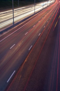 lichte parcours op de snelweg