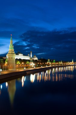 Rusya kremlin ve Moskova Nehri