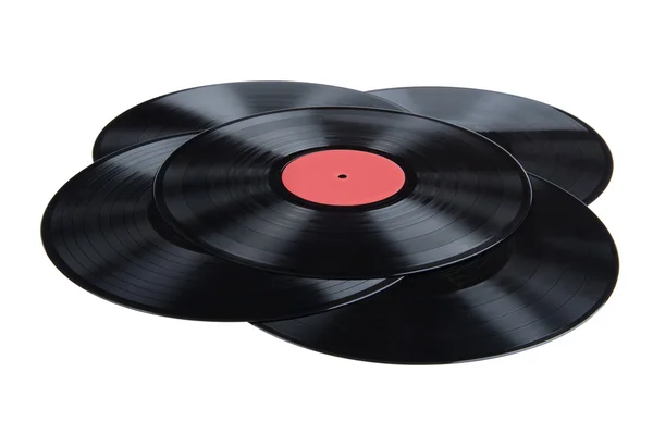 Zwart vinyl record — Stockfoto