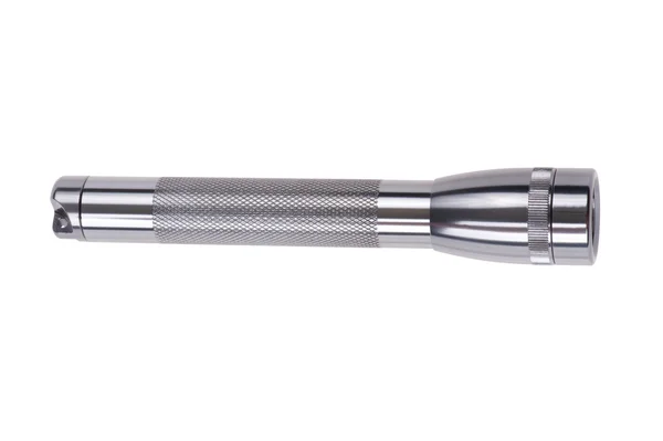 Metal flashlight close up — Stock Photo, Image