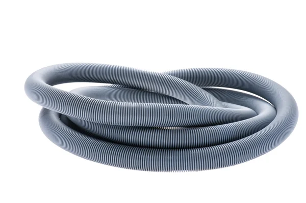 Plastic hose on white — Stock Photo, Image
