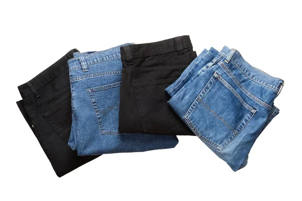 Blue and black jeans — Stock Photo, Image
