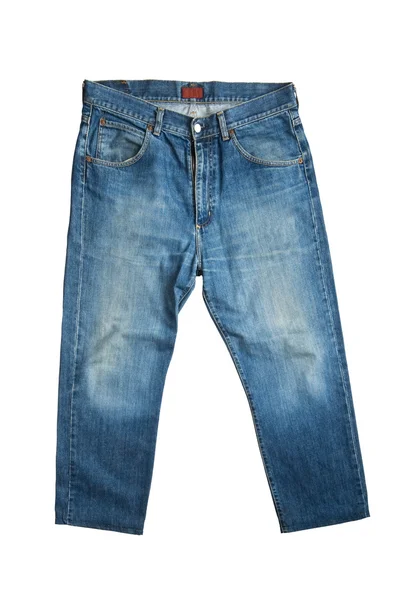 Blue jeans op wit — Stockfoto