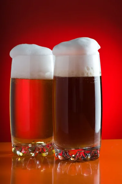 Two glass of beer — Stock Photo, Image