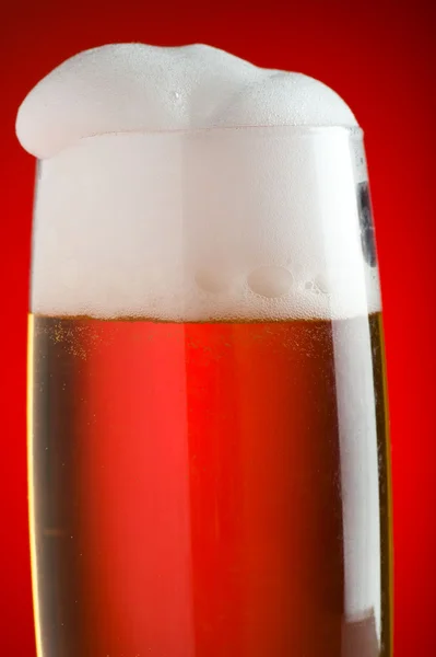 Ποτήρι της μπύρας από κοντά — Φωτογραφία Αρχείου