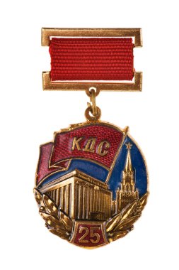 beyaz zemin üzerine Rus madalya