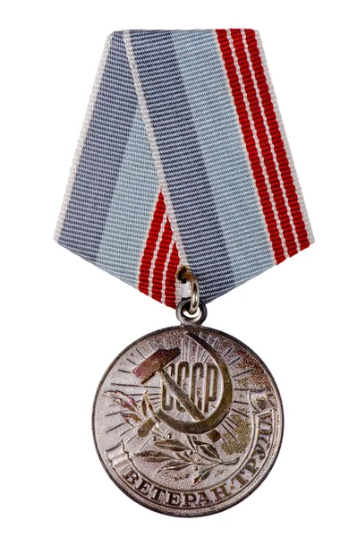 Medalha russa sobre branco — Fotografia de Stock