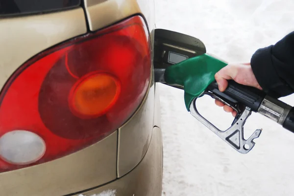 Stock image Close-up of a man's hand using a petrol pump