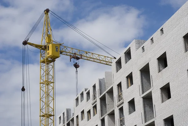 Construction yard with crane — Stock Photo, Image