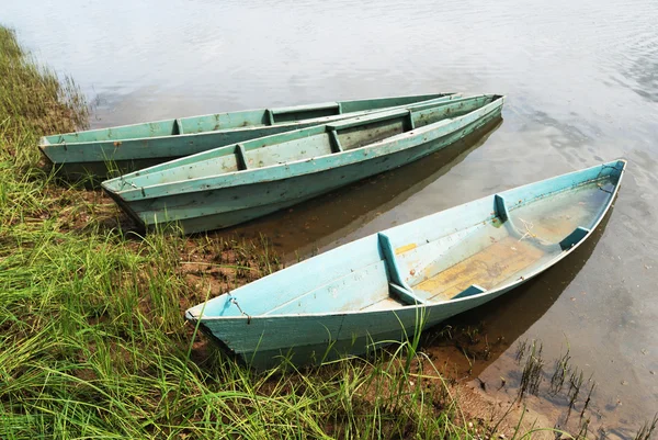 Three wooden boats — Stock Photo, Image
