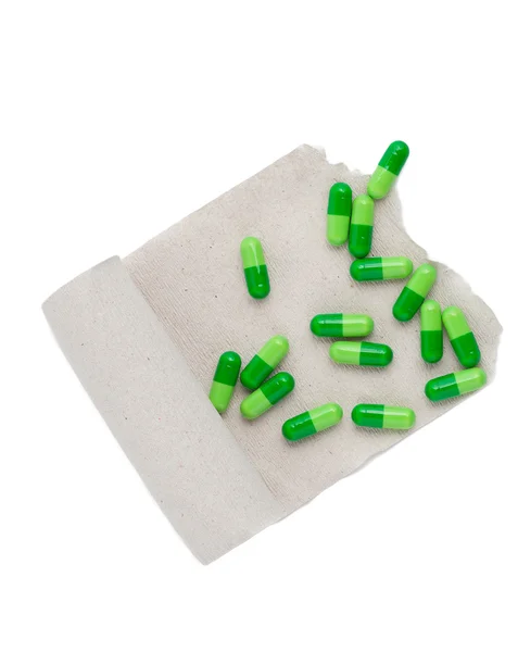 Wc-papier met tabletten en thermometer — Stockfoto