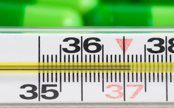 stock image Thermometer and pills