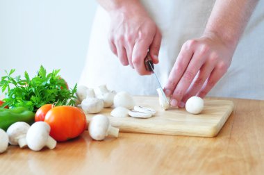 Cutting vegetables clipart