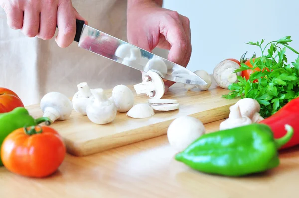 stock image Cutting vegetables