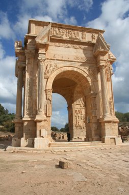 Arch in ancient Leptis Magna Libya clipart