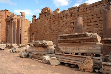 Basilica at Leptis Magna Libya clipart