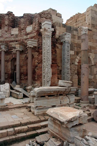 Antik leptis magna Libya bazilikanın ana altar — Stok fotoğraf