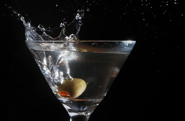 Martini splash tijd — Stockfoto