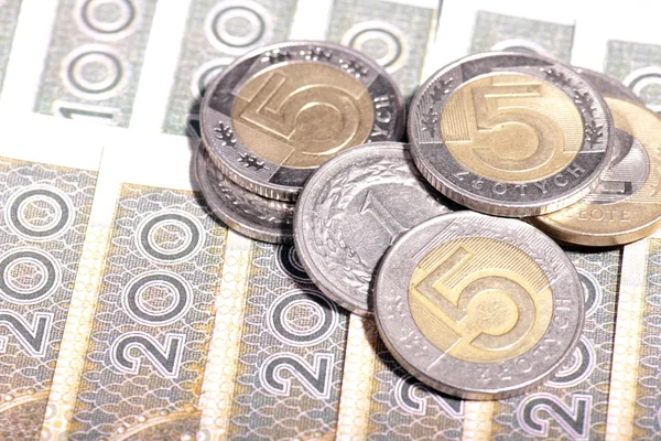 Polish currency - money PLN — Stock Photo, Image