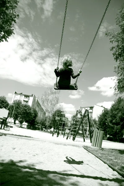 Fun on the Swing — Stock Photo, Image