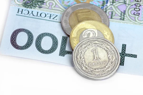 Monnaie polonaise - argent PLN — Photo