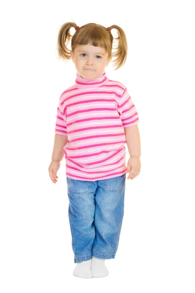 Blijven klein grappig meisje — Stockfoto