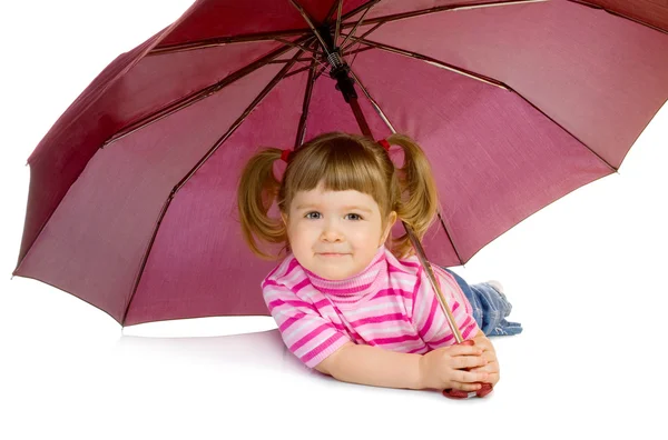 Niña con paraguas — Foto de Stock