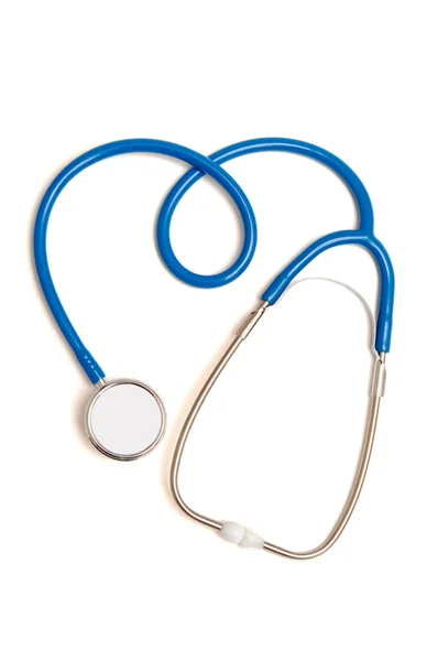 Stetoskop w formie serca znak — Zdjęcie stockowe