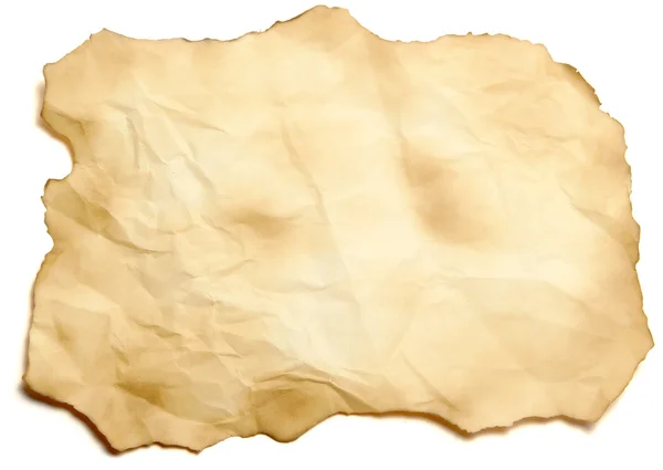 Eski yanan kağıt levha — Stok fotoğraf
