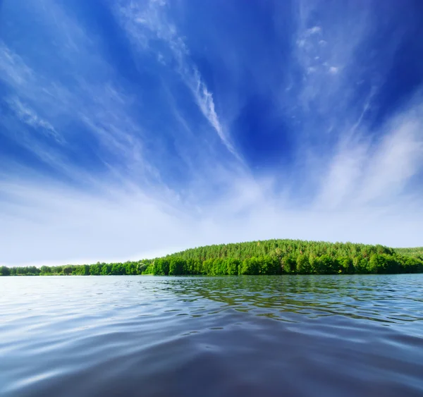 숲 속의 호수 — 스톡 사진