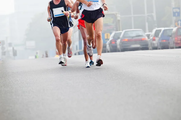 Városi maratoni futás — Stock Fotó