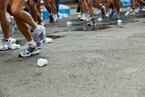 Corrida na maratona da cidade — Fotografia de Stock